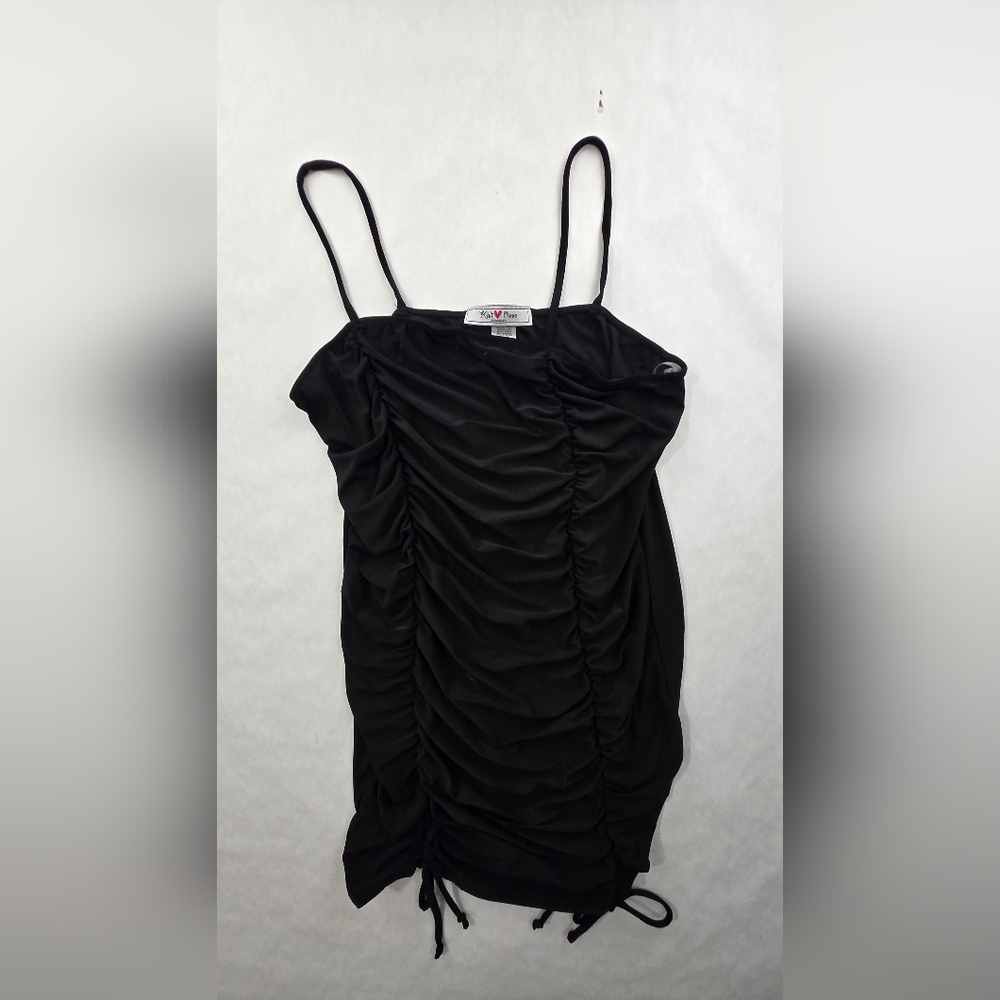 Kali Reve Spaghetti Strap Fitted Dress Women Size 1X Black
